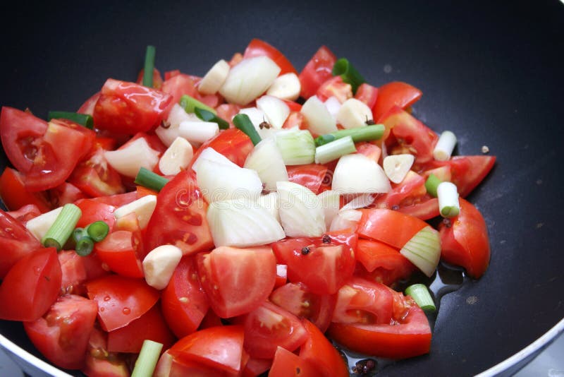 Tomatoes and onions