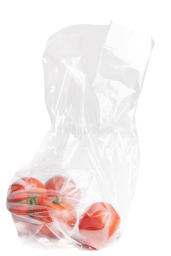 Tomatoes in mesh bag stock photo. Image of white, product 45231980
