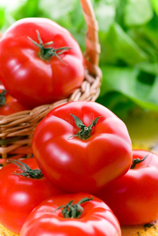 Tomatoes and salad