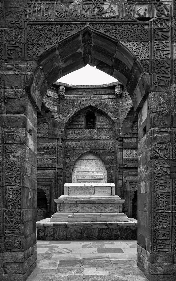 A view of the entrance at the tomb of Sultan Iltutmish inside Qutub Heritage Complex in Delhi, India. A view of the entrance at the tomb of Sultan Iltutmish inside Qutub Heritage Complex in Delhi, India