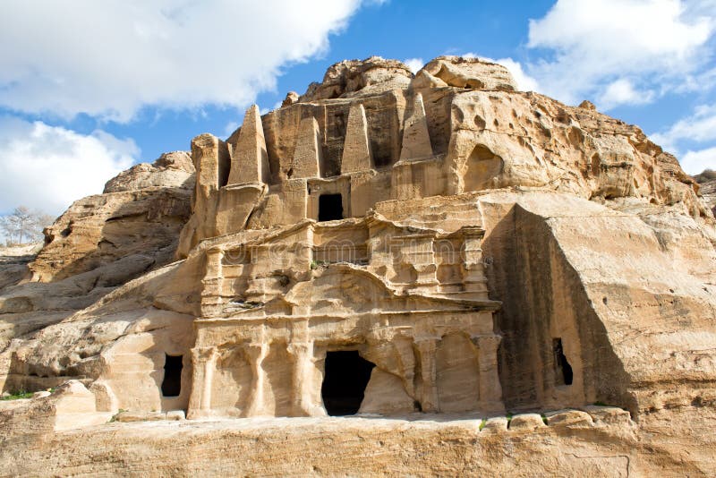 Tomba Dell'obelisco E Bab Al-Siq Triclinium, PETRA, Giordania Immagine