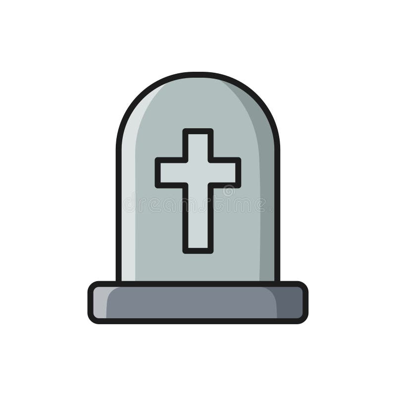 Tombstone Icon Vector Design Template Stock Vector Illustration of