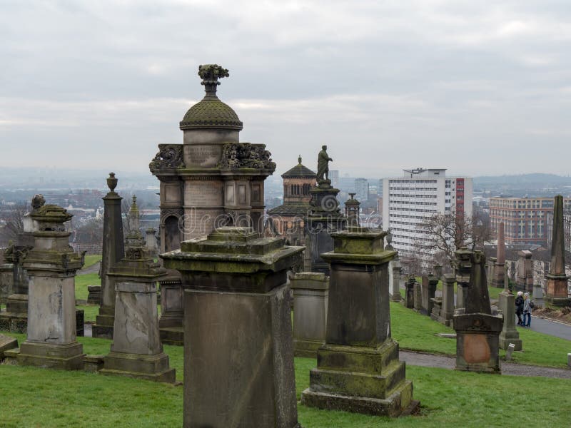 Tombstones at Necropolis, Glasgow Editorial Photo Image of belief
