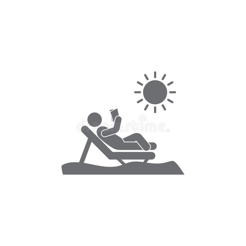 Tome El Sol Leyendo Un Icono Del Libro Ejemplo Simple Del Elemento Tome