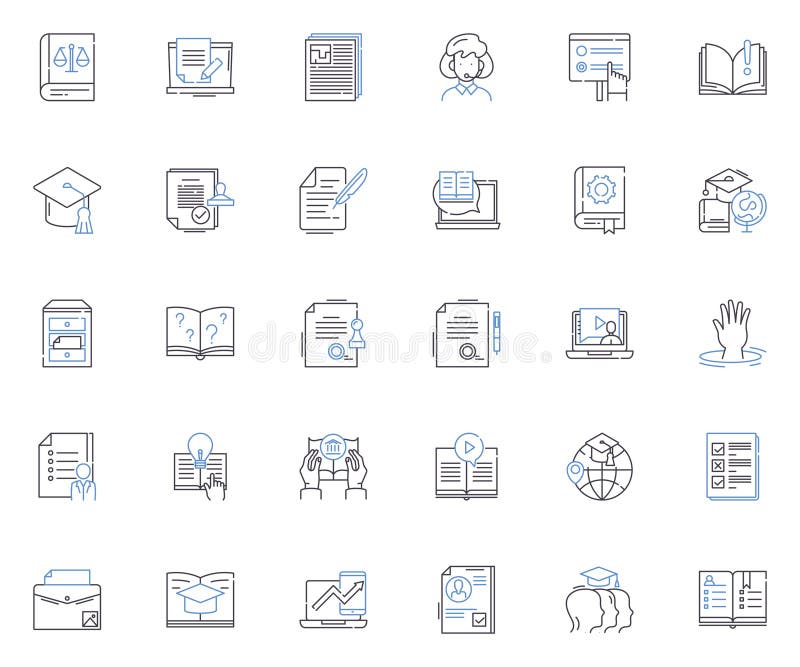 Tome and physics line icons collection. Universe, Force, Gravity, Energy, Velocity, Mass, Motion vector and linear