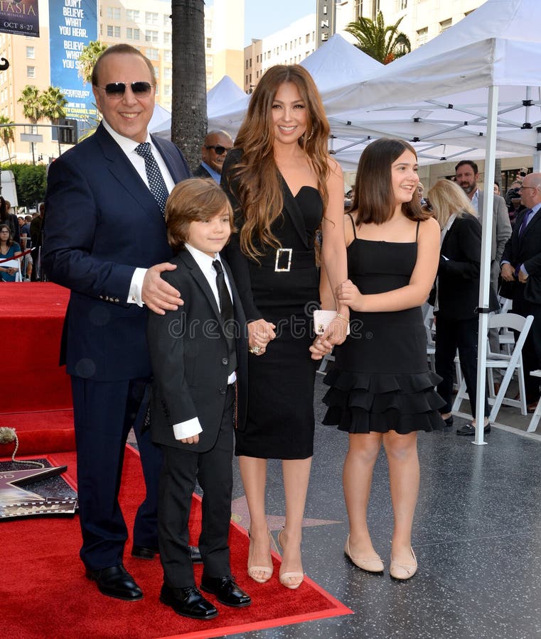 Tommy Mottola, Thalia Mottola, Michael Mottola & Family Editorial Photo