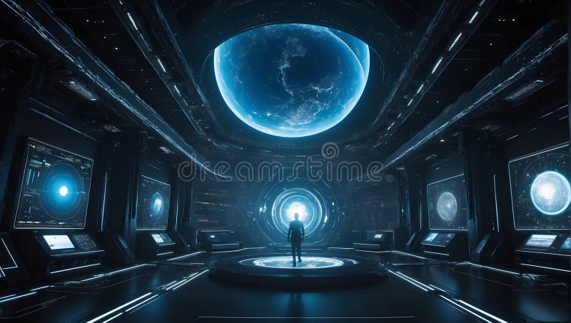 Tomorrow\'s Revelation: QuantumQuotient\'s Expedition with DataEclipse Odyssey. AI generate royalty free illustration