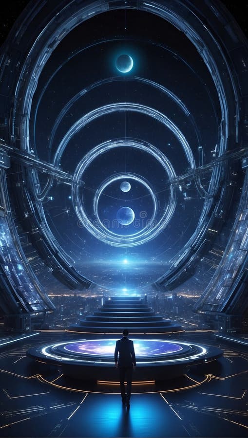 Tomorrow\'s Technology Showcase: DataEclipse Odyssey. AI generate vector illustration