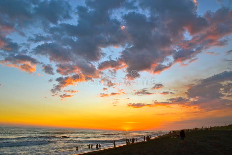 A gorgeous sunset over the Pacific coast of Guatemala. A gorgeous sunset over the Pacific coast of Guatemala