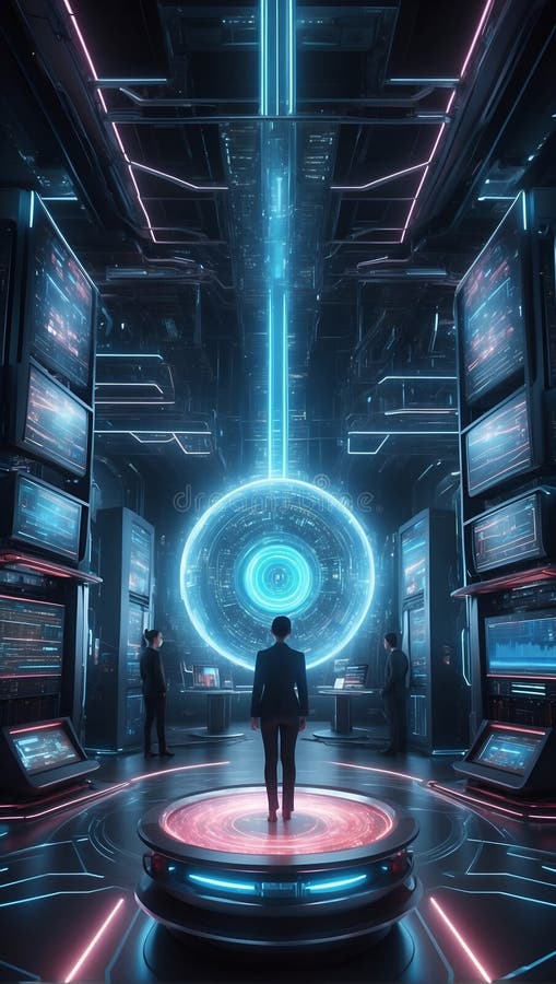 Tomorrows quantumquotiente Fata Morgana : eine hyperreale Illusion der Dateninnovation. ai generieren vektor abbildung