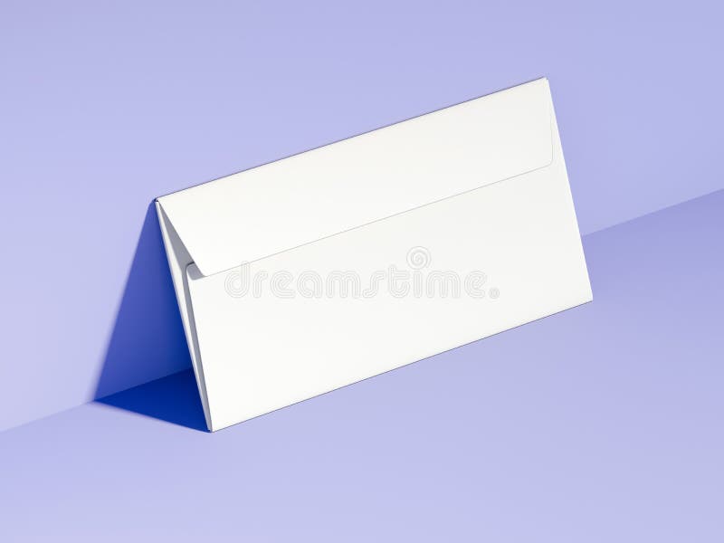 Tomt kuvert för vit framförande 3d vektor illustrationer
