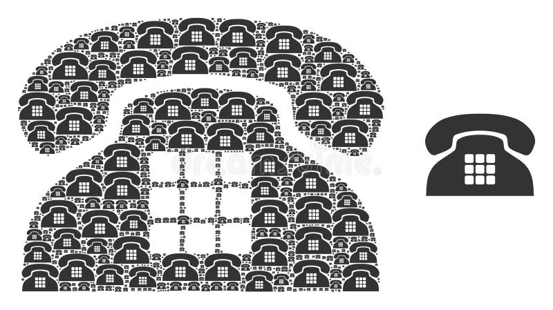 Tone Phone Recursion Icon Mosaic royalty free illustration