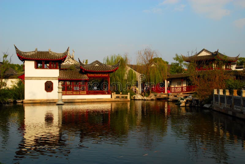 Tong Li, China stock photo. Image of tong, roof, water 4314806
