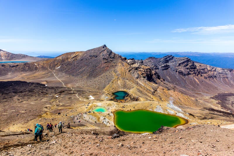 Tongariro alpin korsning, Nya Zeeland royaltyfria bilder Tongariro alpin korsning, Nya Zeeland royaltyfria bilder