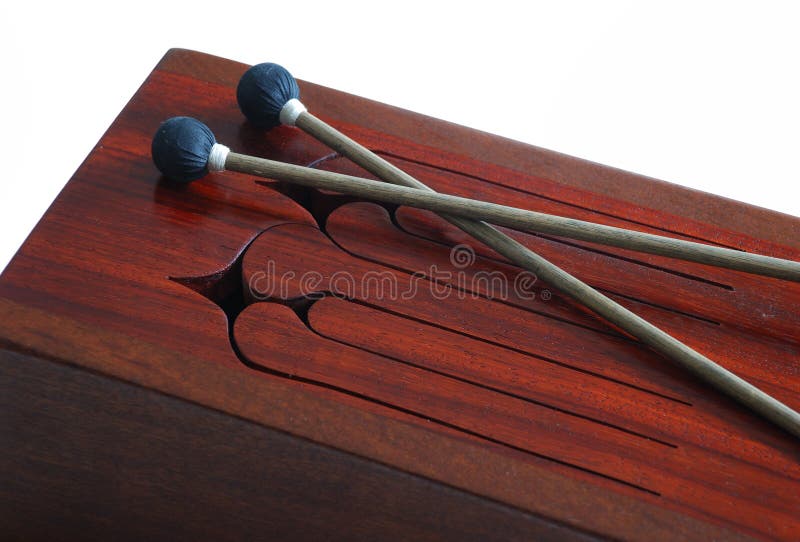 Tongue drum with mallets stock image. Image of xylodrums 5220995