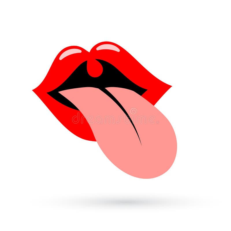 Tongue mouth vector icon stock vector. Illustration of oral - 86546520