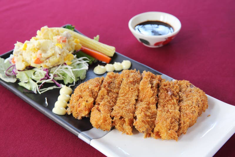 Tonkatsu Pork Cutlet Set , Japanese Food Stock Photo Image of dinner