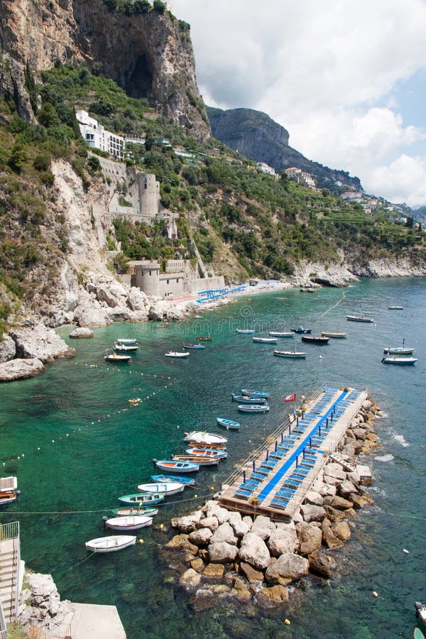 Tonnarella Beach, Amalfi Coast, Italy stock image