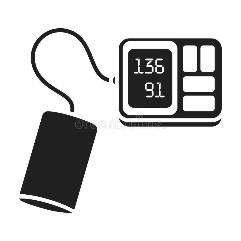Tonometerpictogram in zwarte die stijl op witte achtergrond wordt geïsoleerd Geneeskunde en het ziekenhuis de vectorillustratie v royalty-vrije illustratie Tonometerpictogram in zwarte die stijl op witte achtergrond wordt geïsoleerd Geneeskunde en het ziekenhuis de vectorillustratie v royalty-vrije illustratie