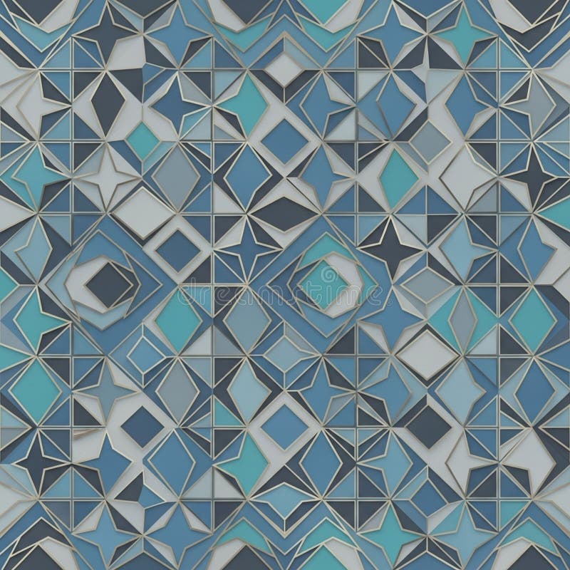 Tons de azul, do claro ao escuro, realçam a profundidade visual e a complexidade ilustração do vetor