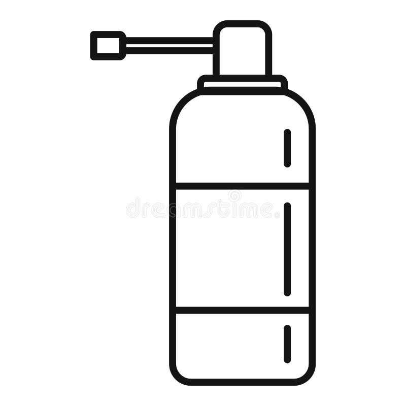 Tonsillitis Spray Icon Outline Vector. Tonsil Mouth Stock Vector ...
