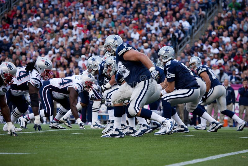 Quarterback Tony Romo, #9 of Dallas Cowboys, takes hike at Gillette Stadium, the home of Super Bowl champs. New England Patriots NFL Team play against Dallas Cowboys, October 16, 2011, Foxborough, Boston, MA. Quarterback Tony Romo, #9 of Dallas Cowboys, takes hike at Gillette Stadium, the home of Super Bowl champs. New England Patriots NFL Team play against Dallas Cowboys, October 16, 2011, Foxborough, Boston, MA.