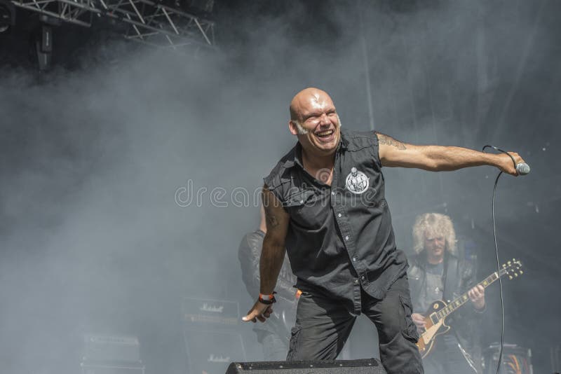 Tony skała, Blaze Bayley zespół (dzień 1) fotografia stock