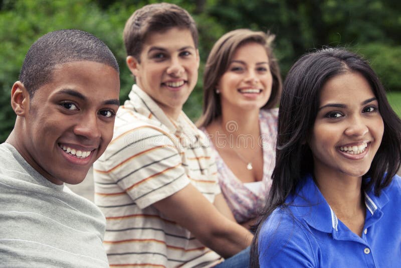 Teenage friends spending time together. Teenage friends spending time together