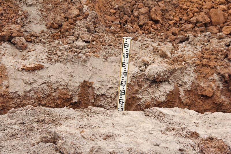 Tool for geodetic calculations stock photo