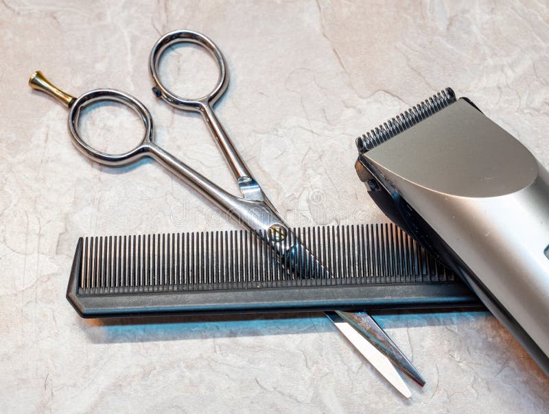Tool in the hair salon stock photos