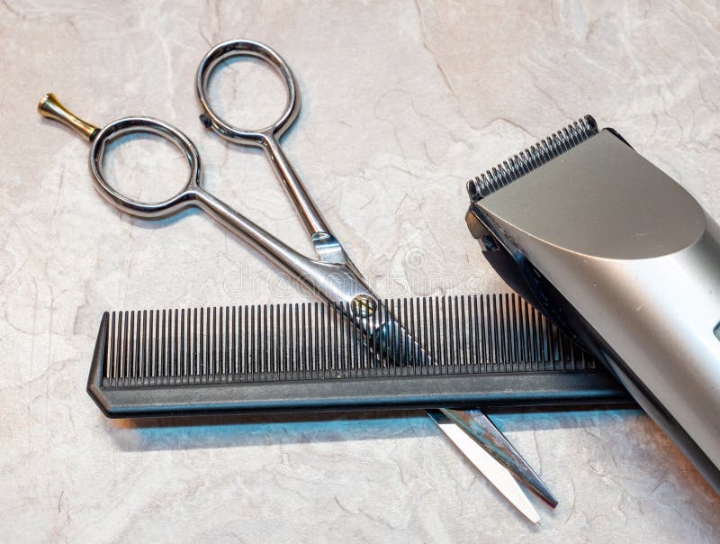 Tool in the hair salon stock photos
