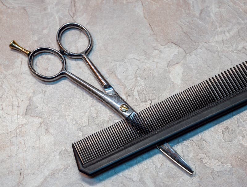 Tool in the hair salon craft stock photo