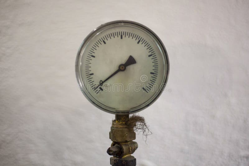 Tool for Measuring Pressure in Gas Cylinders. Stock Photo Image of