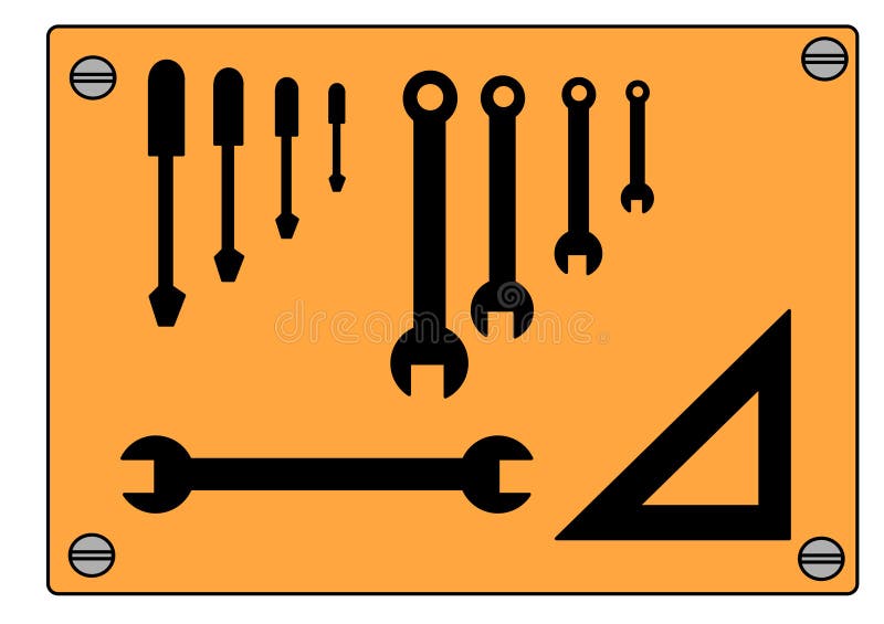 Tool Shadow Board vector illustration.