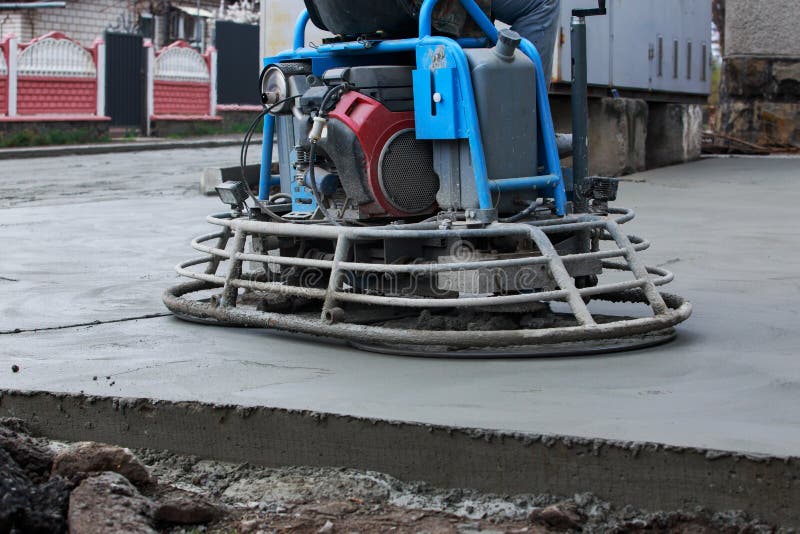 Tool For Smooth Concrete Surface Stock Photo - Image of floor