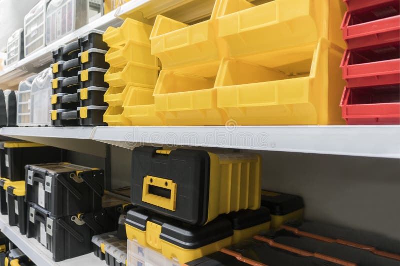 Plastic Storage Bins Warehouse Garage Tool Spare Parts Bins