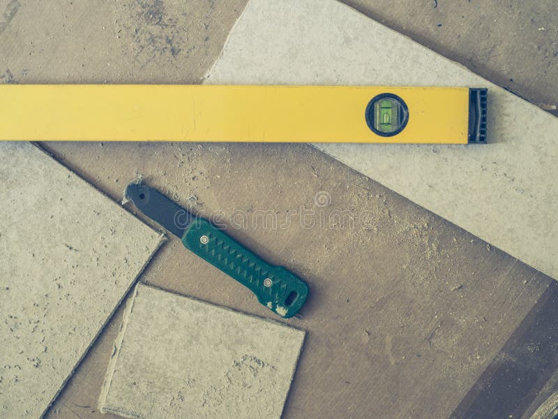 Tools and cement board stock photo. Image of building - 83712876