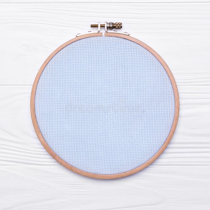 Tools for Cross Stitch. a Hoop for Embroidery and Canvas on White Stock  Image - Image of canvas, sewing: 135888505