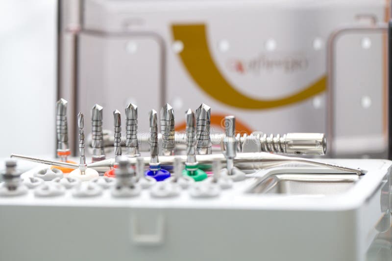 Tools for Dental Prosthetist Drill Box Set Stock Image Image of
