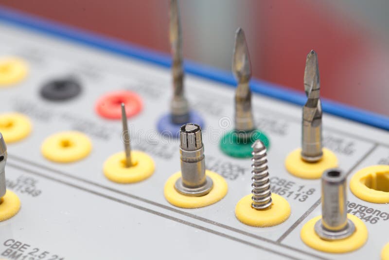 Tools for Dental Prosthetist Drill Box Set Stock Photo Image of