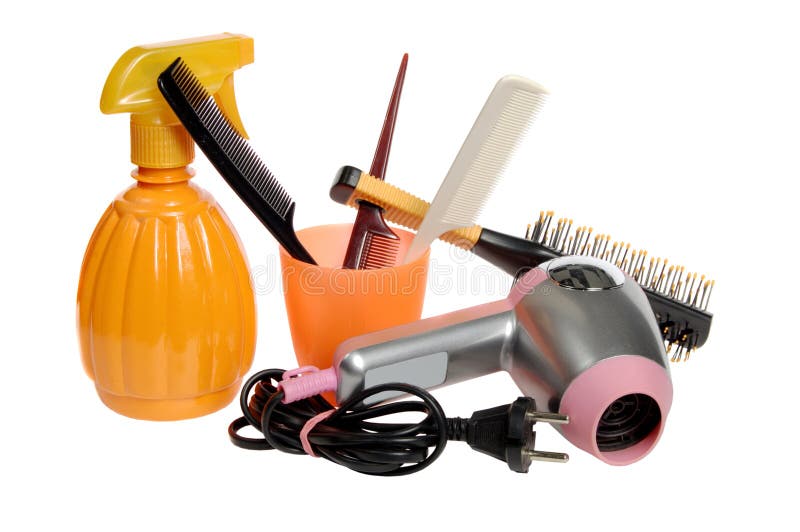 Tools for a hairdressing salon