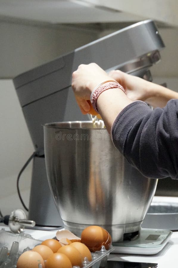 Kneading Machine, Kitchen View, Preparing a Cake Stock Photo Image of