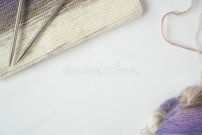 Tools for Needlework Knitting Fabric, Tangle of Thread of Multicolored