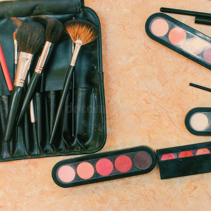 Tools for Professional Makeup Stock Image Image of background