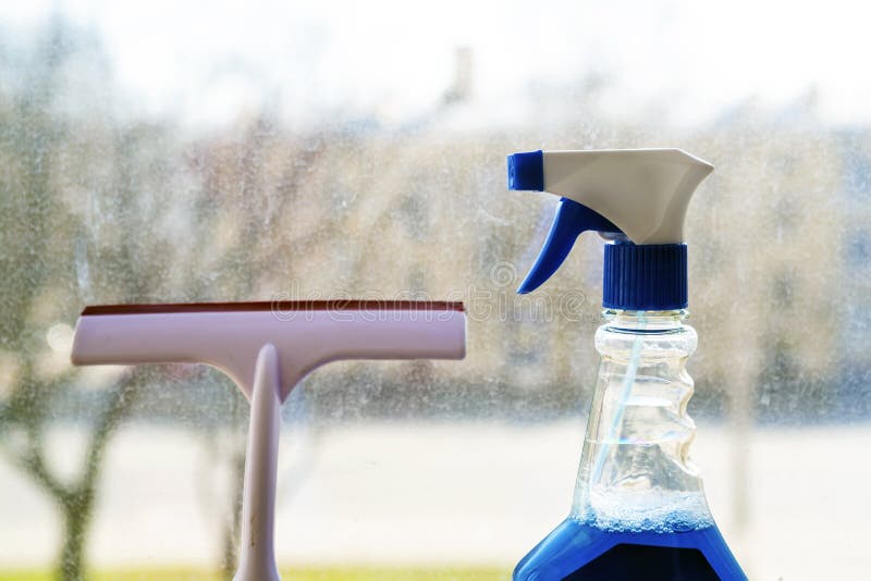 Tools for window cleaning. stock photography