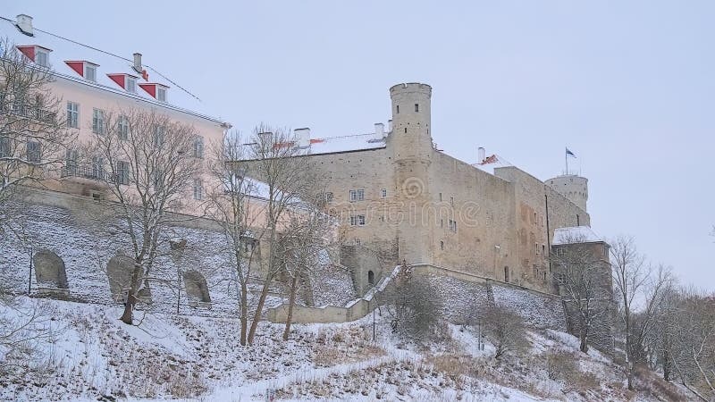 Toompea castleon a winter evening, Tallinn