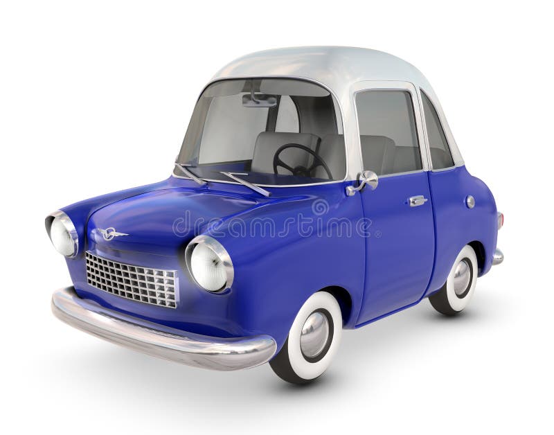 A Toon Styled Car isolated on white and clipping path is included!. A Toon Styled Car isolated on white and clipping path is included!