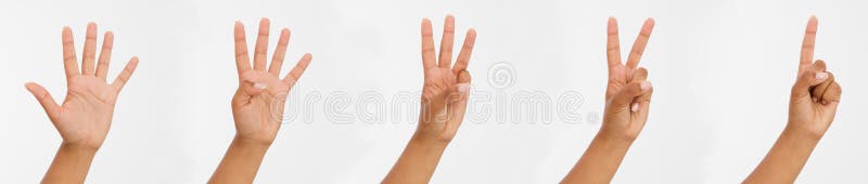 Afro american female hand show fingers. Finger points close up on white background. Copy spase. Afro american female hand show fingers. Finger points close up on white background. Copy spase.