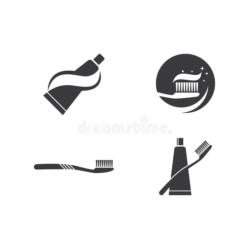Tooth brush paste logo stock vector. Illustration of vector 189606893