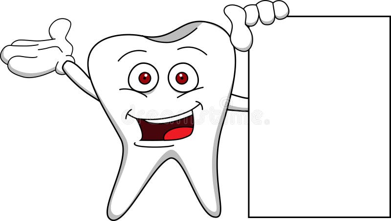 Tooth cartoon stock illustration